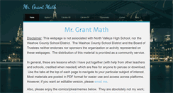 Desktop Screenshot of mrgrantmath.com